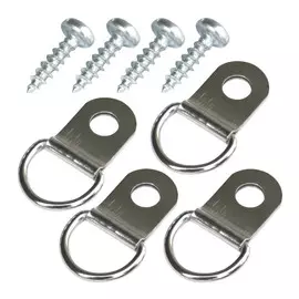 петля-подвес D-кольцо, никелированная, 4 шт