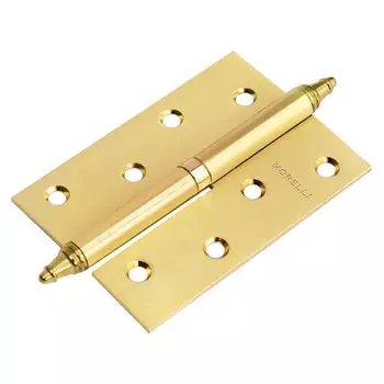 петля разъемная MORELLI 100х70х2,5мм R матовое золото с коронкой