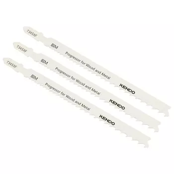 пилки для лобзика по дереву и металлу KENDO T345XF 3шт