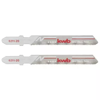 пилки для лобзика по металлу KWB T118AF 2шт биметаллические