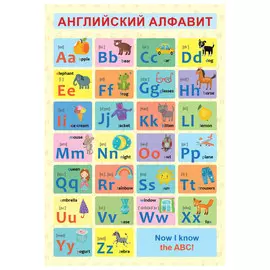 плакат обучающий Английский алфавит 40х58см