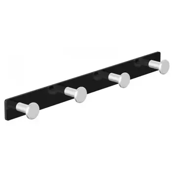 планка с 4-мя крючками Damixa Jupiter алюминий чёрный