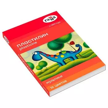 пластилин ГАММА Мультики 16 цв 320г со стеком