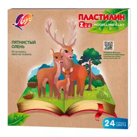 пластилин ЛУЧ Зоо 24цв 360г