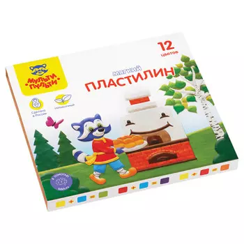 пластилин Мульти-Пульти Енот в сказке 12цв 144г