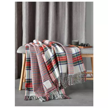 плед ESTIA Вильям 150х200см шерсть 70% красный, арт.1015.00250