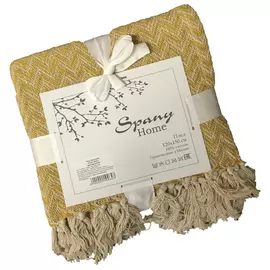 плед SPANY Home Wellen 120х150см охра, арт.ПГ-10964