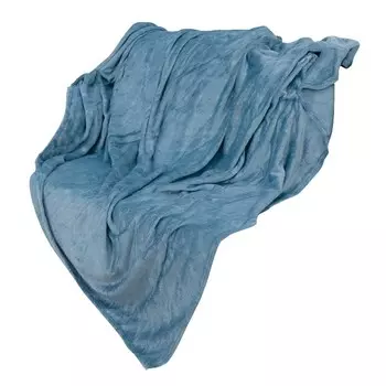 плед TEXREPUBLIC Клетка 200х220см синий, арт.25052