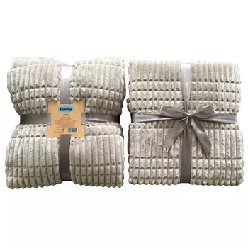 плед TODELIA 140х180см светло-коричневый, арт.EDCF01LB-180