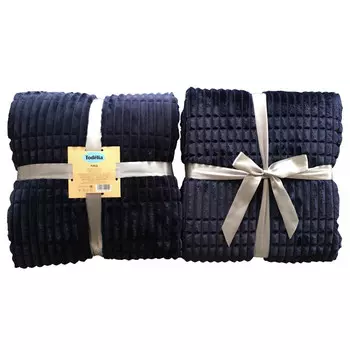 плед TODELIA 140х180см темно-синий, арт.EDCF01DB-180