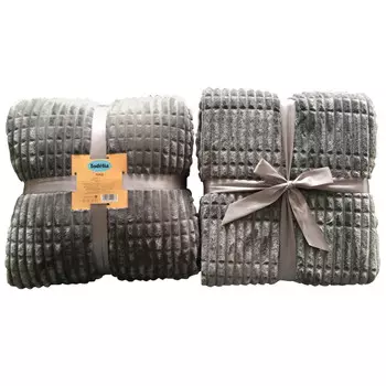 плед TODELIA 200х220см серый, арт.EDCF01grey-220