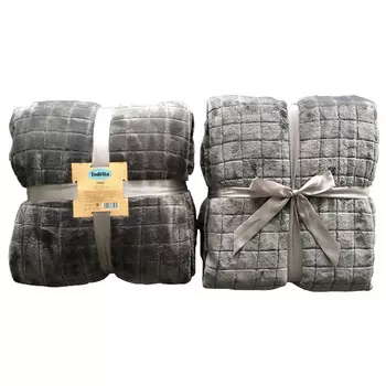 плед TODELIA 200х220см серый, арт.EDJF01grey