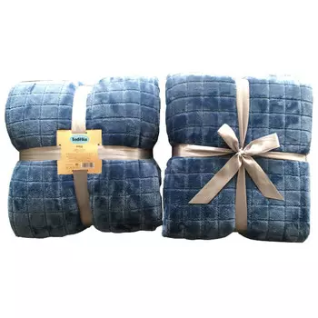 плед TODELIA 200х220см синий, арт.EDJF01blue