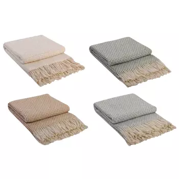 плед VLADI Рогожка 140х200см шерсть 60% в ассортименте, арт.Рогожка 140Х200