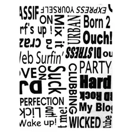 пленка самокл.Gekkofix 45см х 2м текст черно-белая, арт.11929