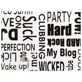 пленка самокл.Gekkofix 45см х 2м текст черно-белая, арт.11929