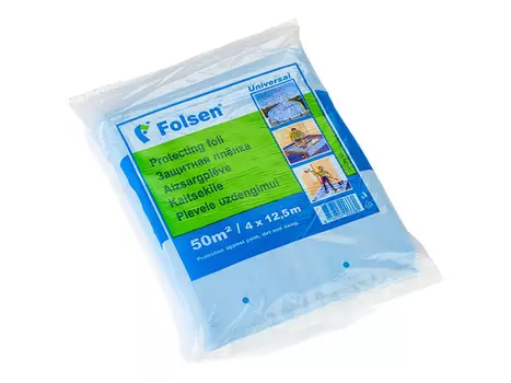 пленка защитная FOLSEN 7мкм 4x12,5м голубая, арт.094125