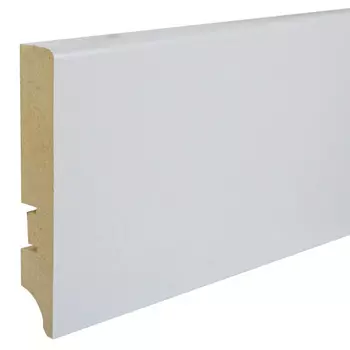 плинтус МДФ BESTENHAUS 100A 2200х100х12мм белый под покраску