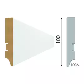 плинтус МДФ STELLA 100A 2000х100х16мм белый под покраску