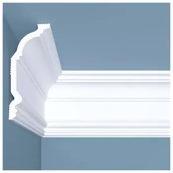 плинтус потолочный BELLO-DECO К 2 140х60х2000мм полимер(xps) белый, арт. 00-00004634