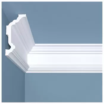 плинтус потолочный BELLO-DECO К 4 100х50х2000мм полимер(xps) белый, арт. 00-00004636