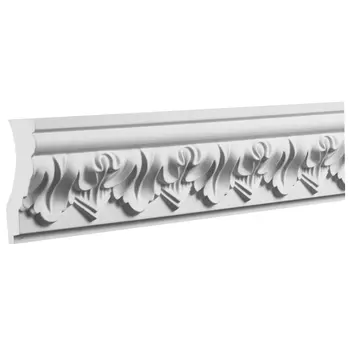 плинтус потолочный ЕВРОПЛАСТ 66х30х2000мм белый, арт.Т.1.50.114