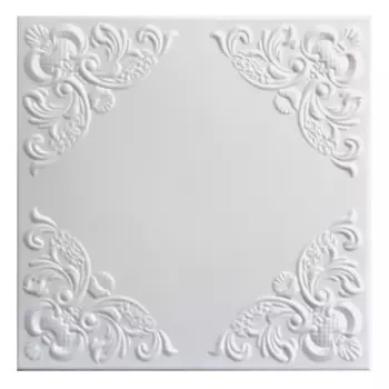 плита потолочная СОЛИД экструдированная 50х50см 2 кв.м. 8шт белая, арт.С2072