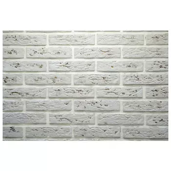 плитка декоративная гипсовая КАСАВАГА Под кирпич арт. 0317 белая коричневая