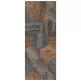 плитка настенная 20х50 Миф 1 (соты), темно-коричневая