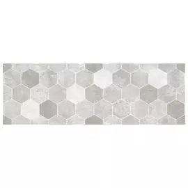 плитка настенная 20х60 Гексацемент гексагоны серая