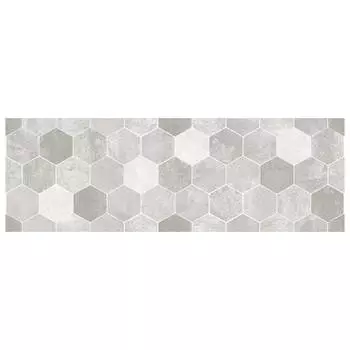плитка настенная 20х60 Гексацемент гексагоны серая