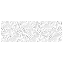 плитка настенная 30Х90 GLACIAR Leaves Brillo, белая глянец