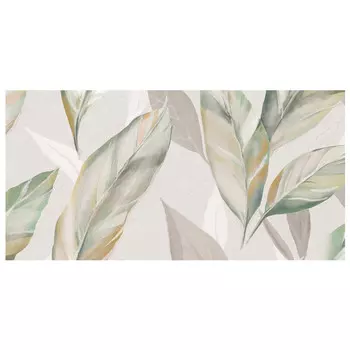 плитка настенная AZORI Ebri foliage 1 31,5х63 зелено-серый
