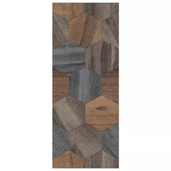 плитка настенная КЕРАМИН Миф 1 (соты) 20х50 темно-коричневая