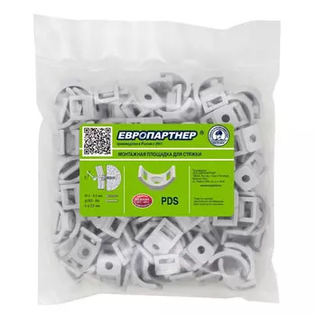 площадка для хомутов нейлоновая 14x25мм серая 100шт