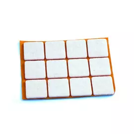 подкладка фетр 20х20мм белый 12шт