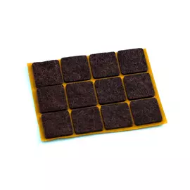 подкладка фетр 20х20мм коричневый 12шт