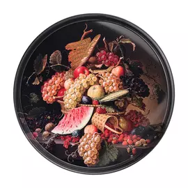 поднос AGNESS Изобилие 33см круглый сталь окрашенная