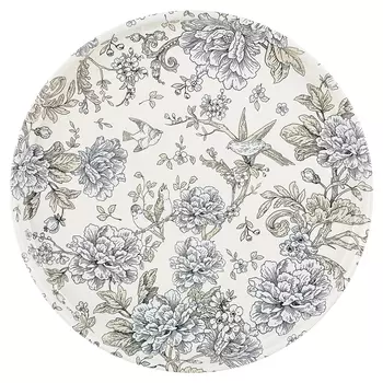 поднос AGNESS Royal garden 33см круглый сталь окрашенная