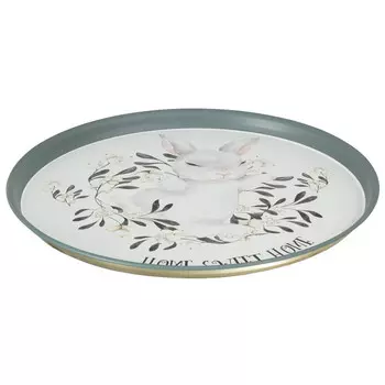 поднос FIORETTA Bunny 33см круглый жесть