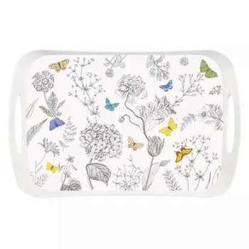 поднос PHIBO 40х30см прямоугольный пластик микс