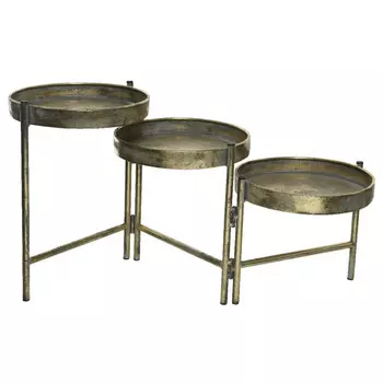 подставка для цветов на 3 горшка 19,5х64,5х28см металл бронза