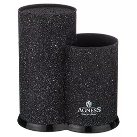 подставка для ножей AGNESS 20х12х22см универсальная пластик