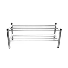 подставка для обуви 2 полки 700х300х280мм металлик металл