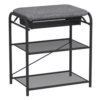 подставка для обуви Гранада 13В с сиденьем и ящиком 450x300x500мм графит