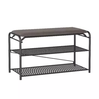 подставка для обуви Гранада 23_НБК с сиденьем 650x300x500мм черная