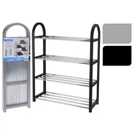 подставка для обуви KOOPMAN 4 полки 170458400 500Х650Х190мм черно-серый металл