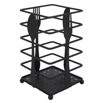 подставка для столовых приборов TODELIA Kitchen 10х10х16см нерж.сталь