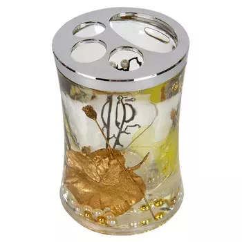 подставка для зубных щеток АКВАЛИНИЯ Голд гель