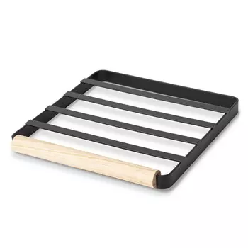 подставка под горячее ATMOSPHERE Blackby 18х18х1,8см квадрат нерж.сталь, дерево